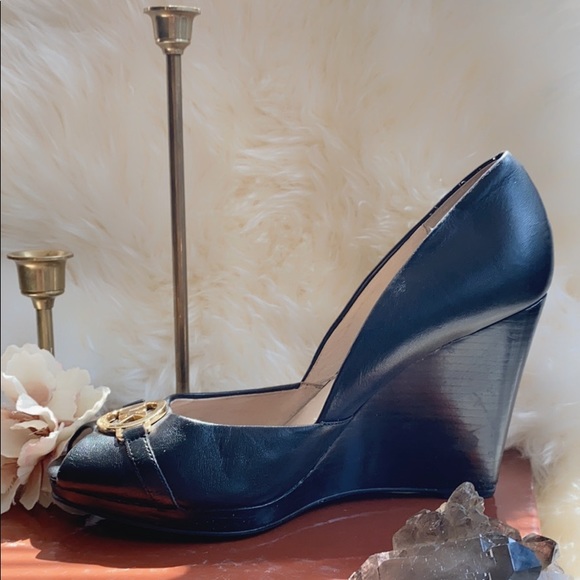 Michael by Michael Kors Open Toe Wedge, Black, 7M - Picture 4 of 9